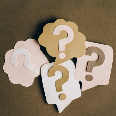 question marks made out of construction paper